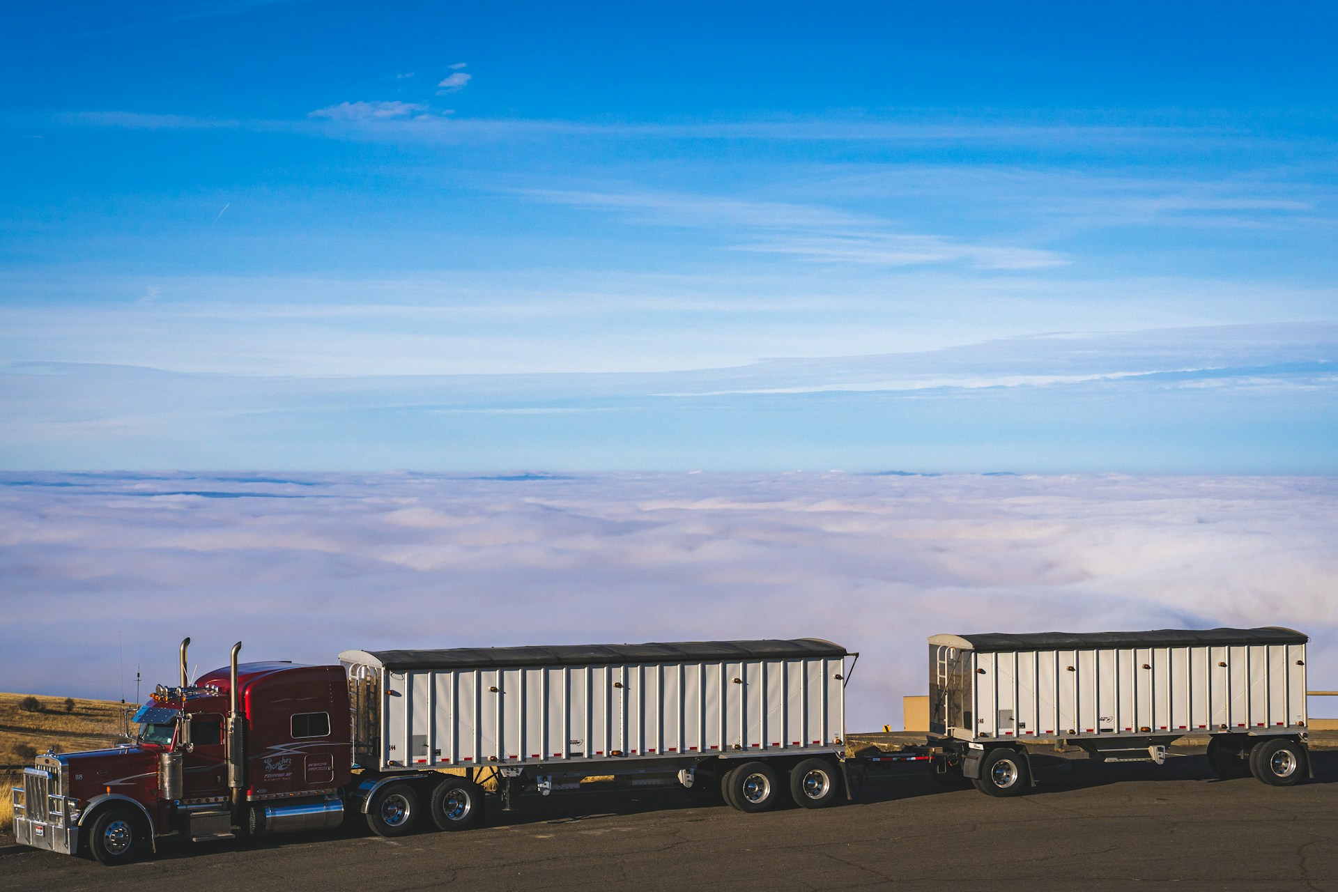 SureRide interstate courier truck on Nigerian highway